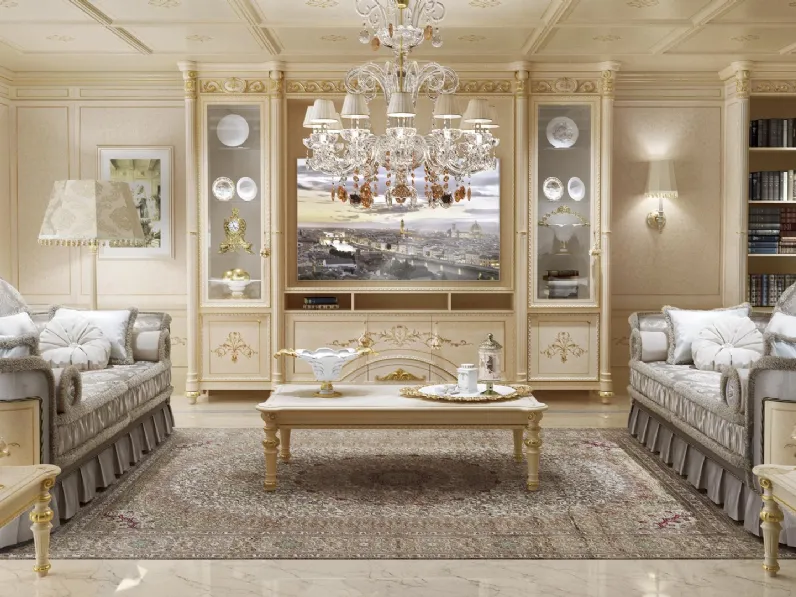 Parete Attrezzata Luigi XVI 07 di Valderamobili