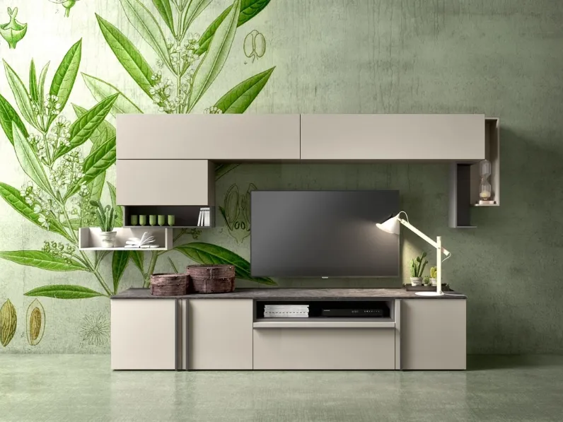 Parete Attrezzata Comp 26 in melaminico di Mab