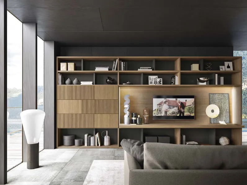 Parete Attrezzata My Space 25-02 di Alf Da Frè