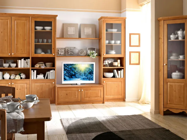 Parete Attrezzata in legno Natura 018 di Linea3