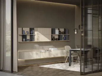 La parete attrezzata Night & Day L101 di Colombini Casa unisce design e funzionalità.