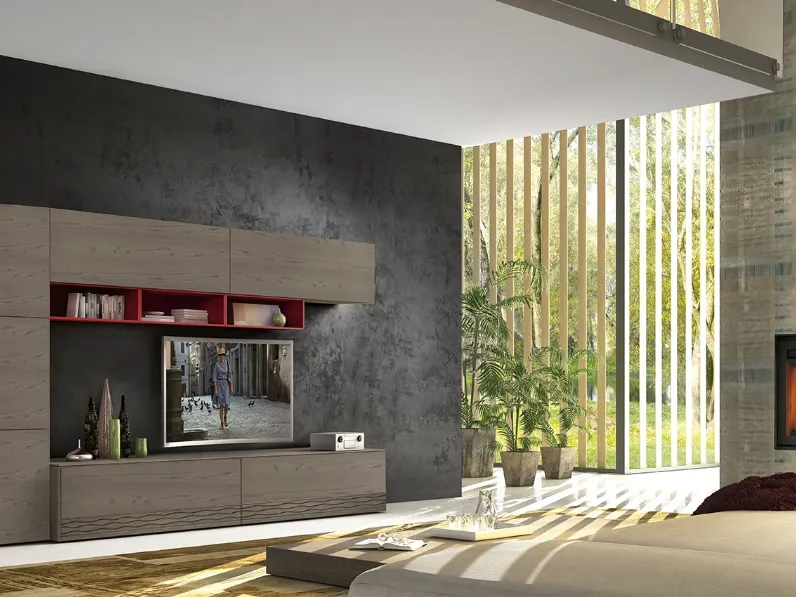 Parete Attrezzata One Composizione 05 di Passione Italiana