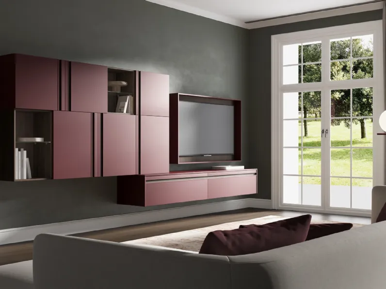 Parete Attrezzata sospesa 3RF2081 di Favero