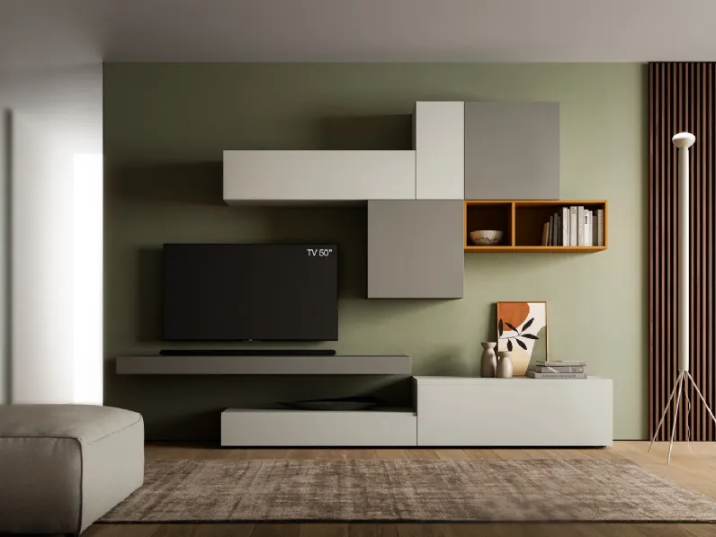 Parete Attrezzata Pratico PTG411 di SantaLucia