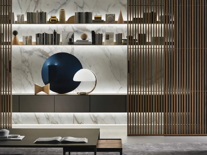 Parete Attrezzata Self Brown di Rimadesio