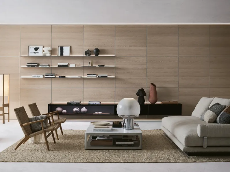 Parete Attrezzata Self Nero Lucido di Rimadesio