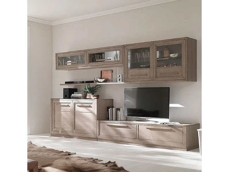 Parete Attrezzata Tea Y finitura Denver di Fasolin