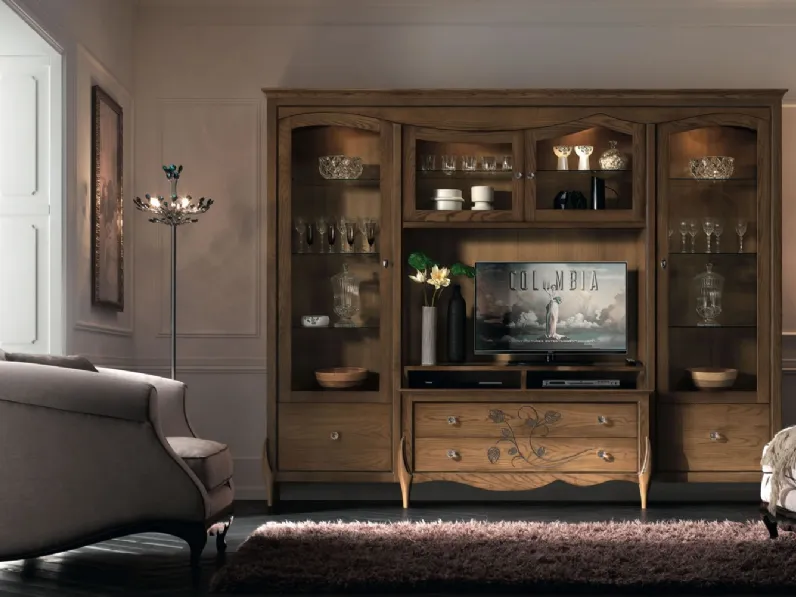 Parete Attrezzata Unica Composizione 02 di Passione Italiana