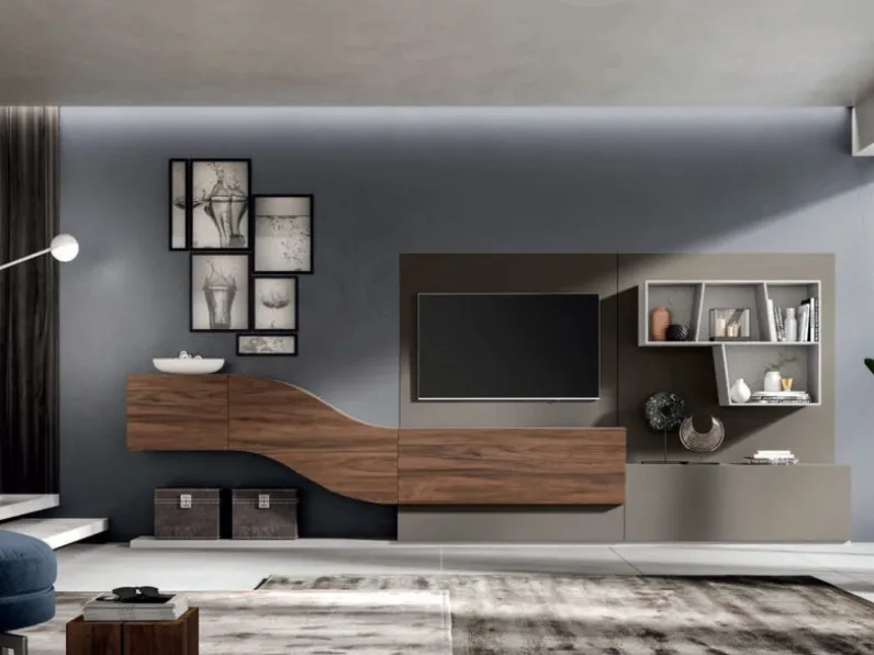 Parete Attrezzata moderna Velvet 167 di Artigianmobili