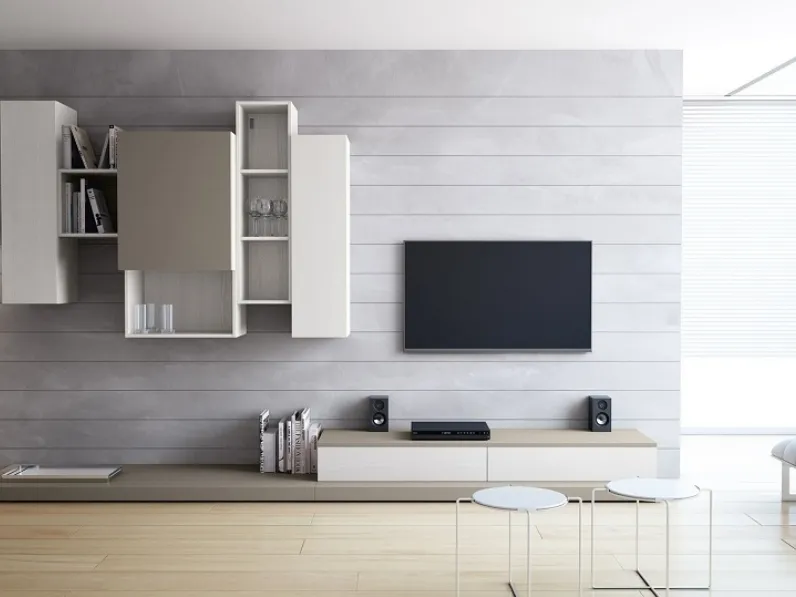 Parete Attrezzata Insieme Composizione 06 di Zanotti Mobili