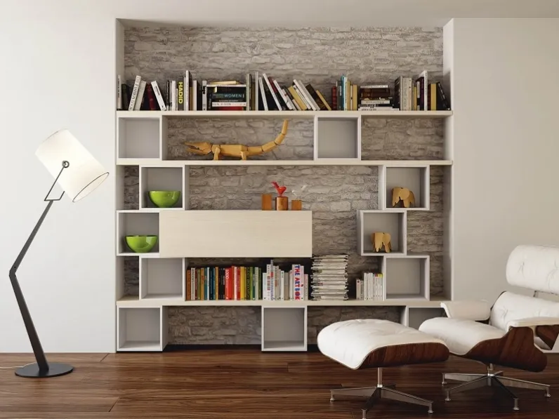 Parete Attrezzata Insieme Composizione 10 di Zanotti Mobili