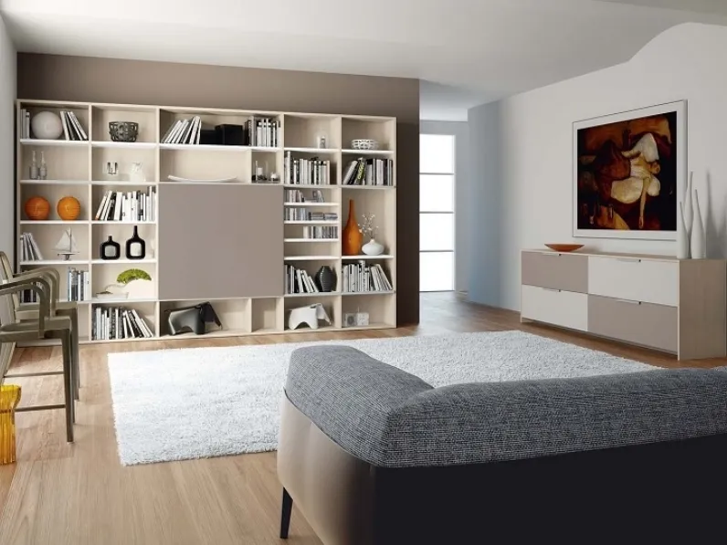 Parete Attrezzata Insieme Composizione 17 di Zanotti Mobili