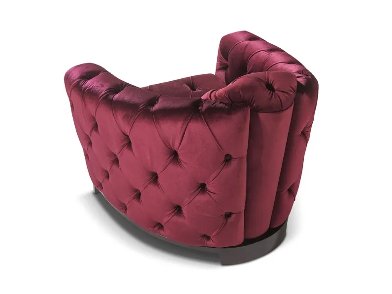 Poltroncina in microfibra lavorazione capitonné Deliziante di Calia