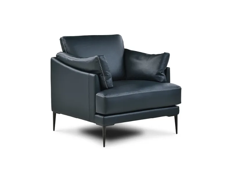 Poltrona in pelle Fleur di Calia