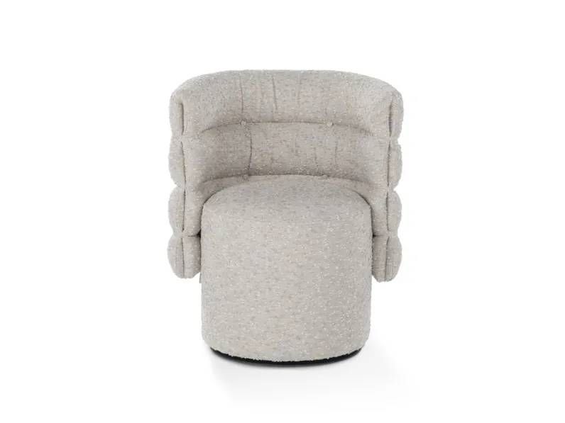 Poltroncina di design in tessuto imbottito Lady G di Calia