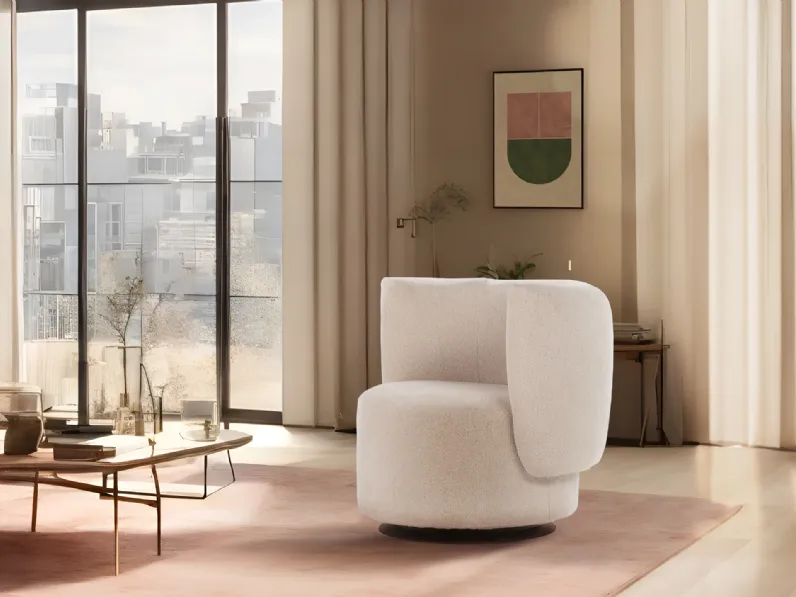 Poltroncina Milla in tessuto di Calia