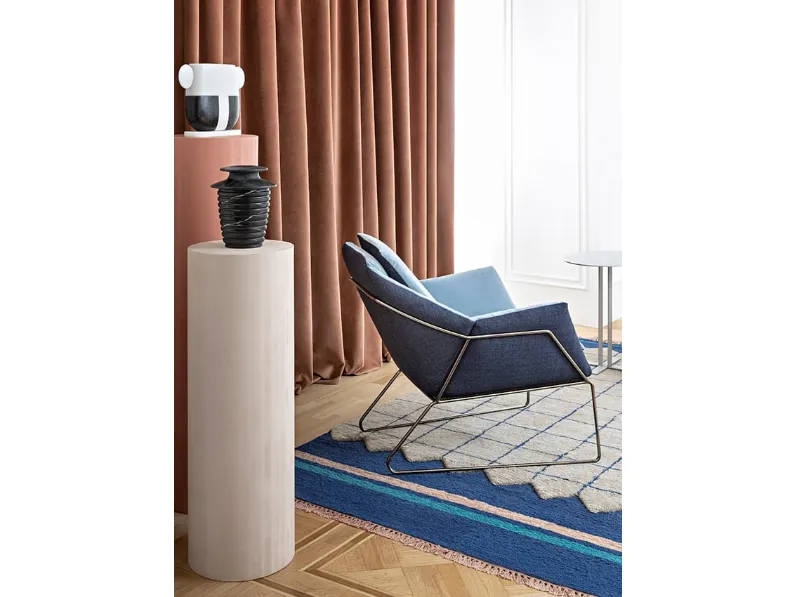 Poltroncina in tessuto sfoderabile New York Armchair di Saba