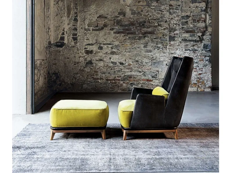 Poltroncina Opera in pelle di Vibieffe