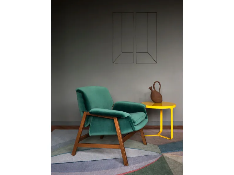 Poltroncina in velluto Agnese di Tacchini