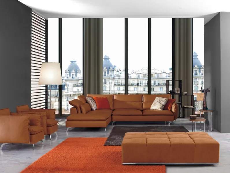 Poltroncina Aladine in pelle imbottita di Valmori