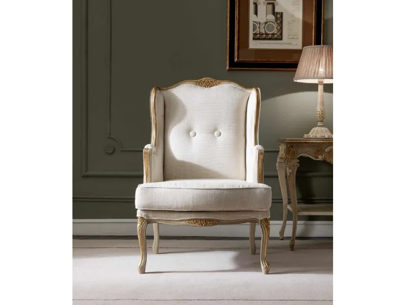 Poltrona classica in tessuto Art 2257 di Vittorio Grifoni