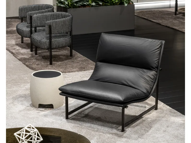 Poltrona in pelle Baltimora di Misuraemme