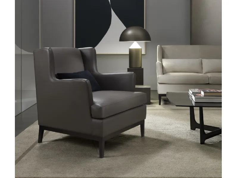 Poltrona in pelle Barbara di Albani