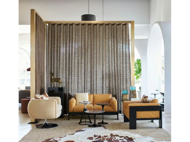 Poltrona in pelle Bastiano Lounge Chair di Knoll