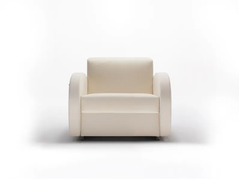 Poltrona in tessuto con braccioli arrotondati BK 107 di BK Group