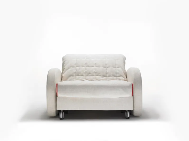 Poltrona comoda in tessuto imbottito con braccioli arrotondati BK 129 Vintage di BK Group