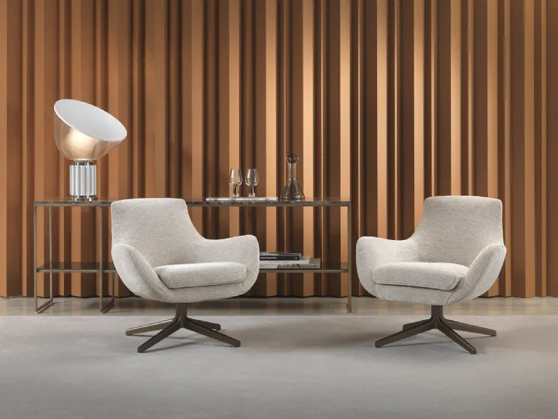 Poltroncina in tessuto Brera Low di Marelli