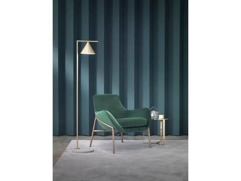 Poltroncina in velluto Brera Low di Marelli