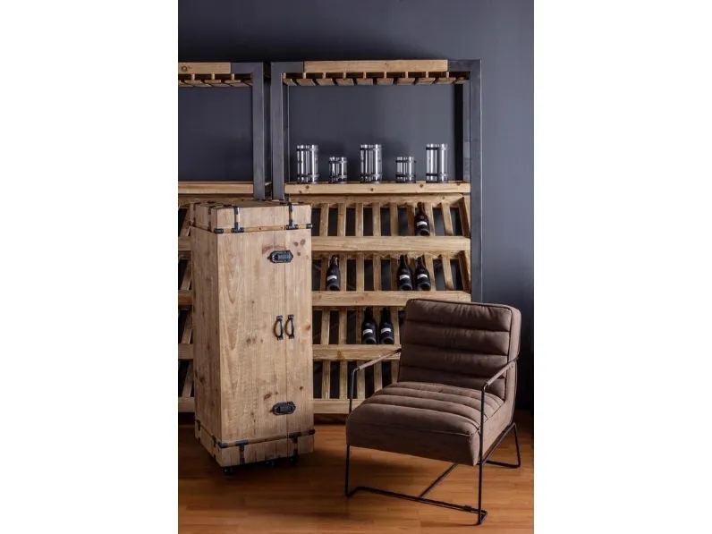 Poltrona Brianna in ecopelle Marrone di Bizzotto