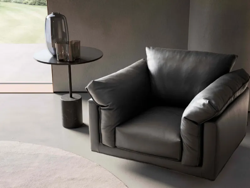 Poltrona in pelle Charles di Valentini