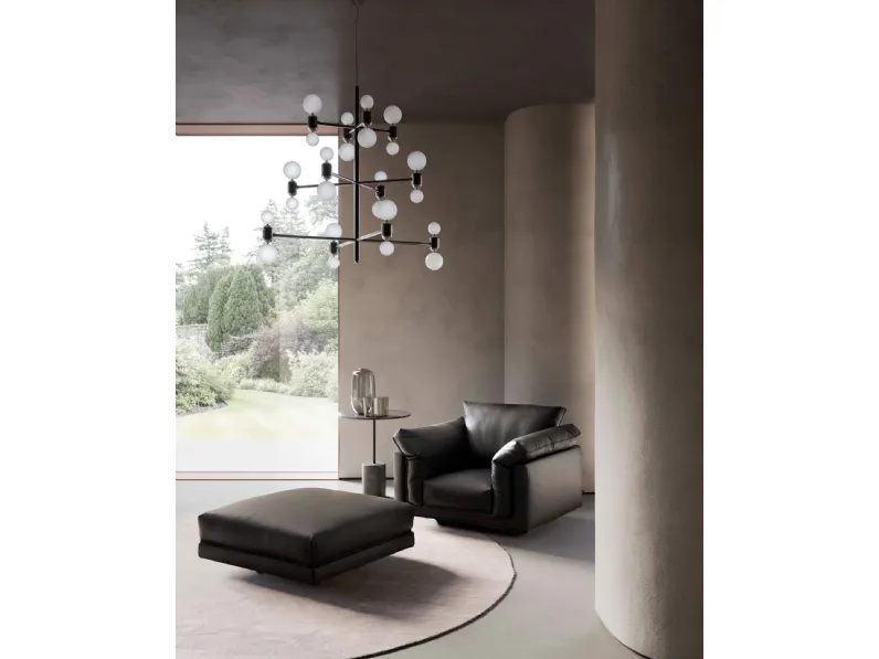 Poltrona in pelle Charles di Valentini