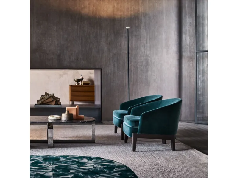 Poltroncina Chelsea 01 in velluto di Molteni & C