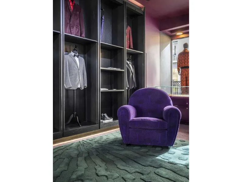 Poltrona Chester Ozwald Boateng in velluto di Poltrona Frau