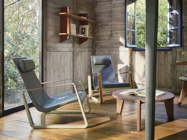 Poltrona di design in pelle Cité di Vitra