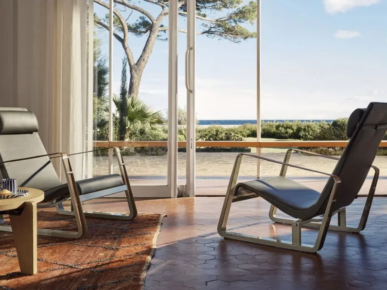 Poltrona di design in pelle Cité di Vitra