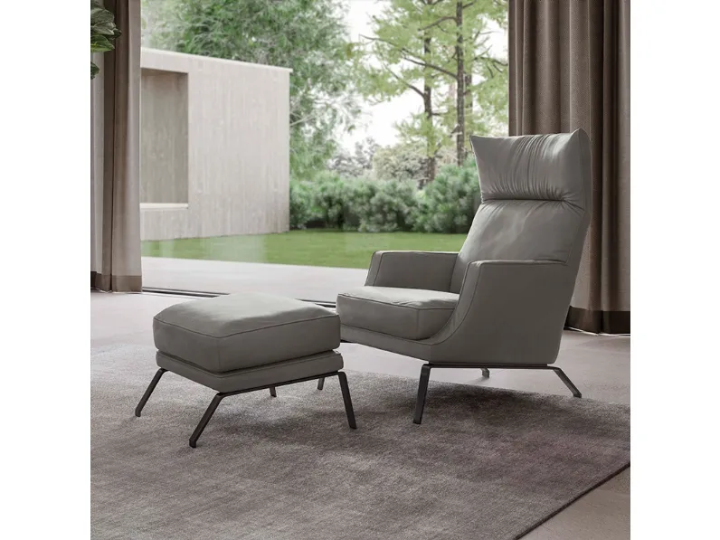 Poltrona in pelle Clemmie di Natuzzi