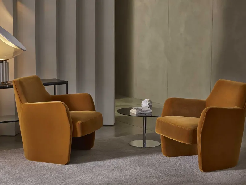 Poltroncina in velluto Clipper Low di Marelli