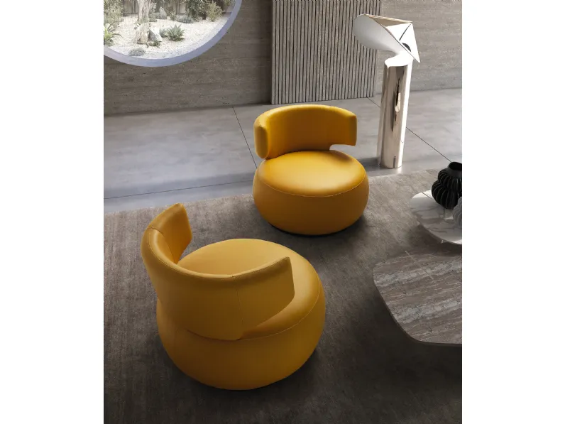 Poltroncina in pelle Coco di Albani