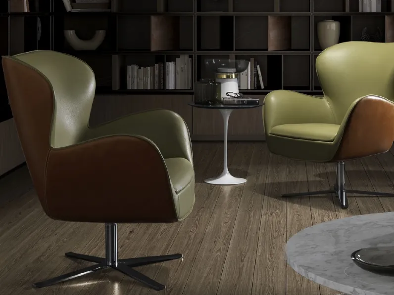 Poltrona in pelle Colette di Albani