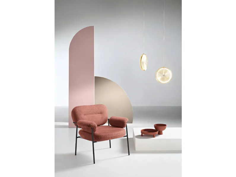 Poltrona in tessuto imbottito Cuky di Ikone Casa