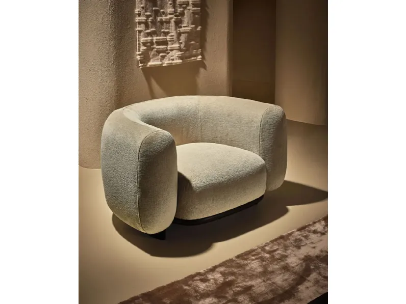 Poltrona Daku Lounge in tessuto imbottito di Nature Design