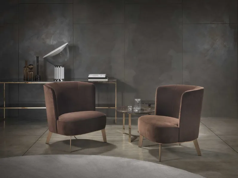 Poltroncina in velluto Derek di Marelli