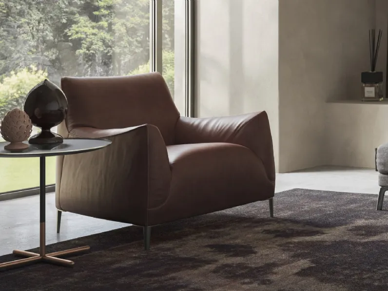 Poltrona in pelle Dolly di Natuzzi