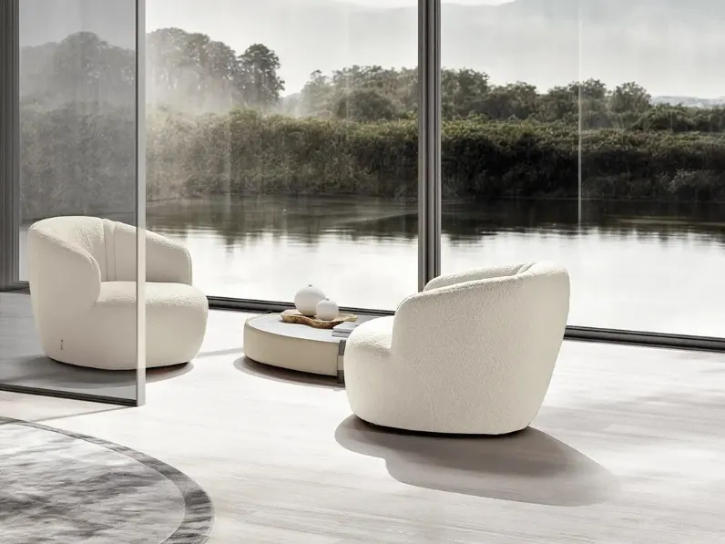 Poltroncina in tessuto Ember di Max Divani