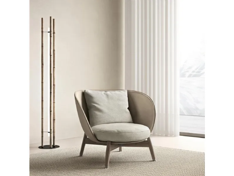 Poltroncina in pelle Eri di Flexform