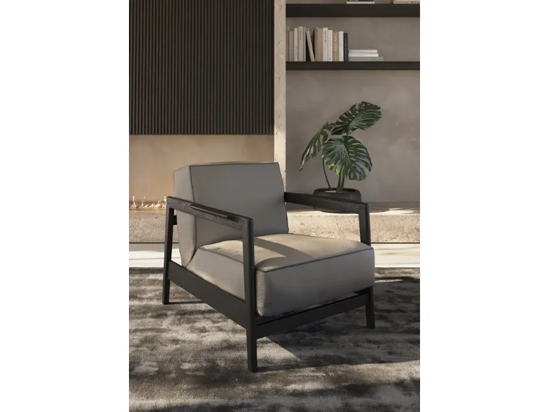 Poltrona in tessuto imbottito Essence di Vibieffe